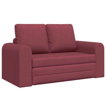 Vidaxl Sofa postelja 60cm Vinorodna rdeča blago