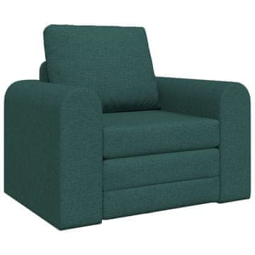 Vidaxl Sofa postelja Temno zelena 98 x 71 x 83 cm blago