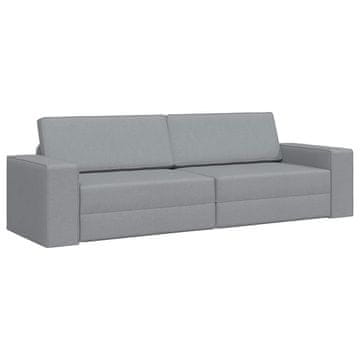Vidaxl Sofa postelja Svetlo siva 245 x 78 x 77 cm blago