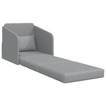Vidaxl Sofa postelja Svetlo siva 65 x 80 x 83 cm blago