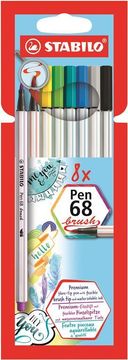 Stabilo FLOM.PEN 568/6 BRUSH 1/8 Emb.karton
