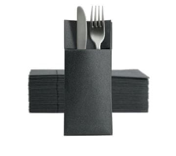 SETI Žepki za pribor / Soft Point / 8x19cm / črni / 50kos