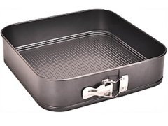 Pekač za torto / kvadraten / z zaponko / 24x24x8cm