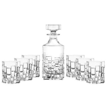RCR Cristalleria Set Etna / Dekanter + kozarci za Whisky / 7kos