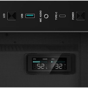 LED zaslon in sprednji priključki