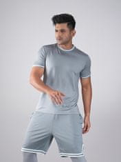 PANTONECLO Moški komplet za vadbo z majico in kratkimi hlačami s stranskim razporkom , XXL