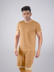 PANTONECLO Moški komplet za vadbo z majico in kratkimi hlačami s stranskim razporkom , L