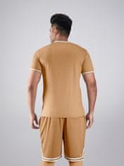 PANTONECLO Moški komplet za vadbo z majico in kratkimi hlačami s stranskim razporkom , L