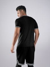 PANTONECLO Moški komplet za vadbo z majico in kratkimi hlačami s stranskim razporkom , L