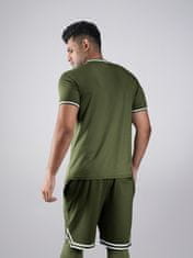 PANTONECLO Moški komplet za vadbo z majico in kratkimi hlačami s stranskim razporkom , L