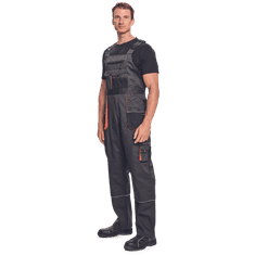 Cerva Cerva hlače z naramnicami Vlist temno sive 58