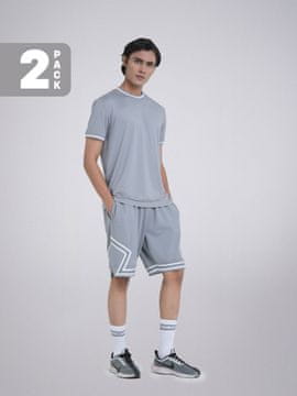 PANTONECLO Moški športni komplet z majico in kratkimi hlačami s stranskim všitkom