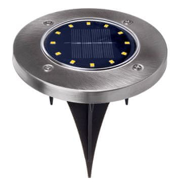 Maclean Maclean MCE318 LED sončne potne luči z zemljskim trnom 12 LED SMD nevtralno bela 4000K 0,7 W sončna svetilka za zunanjo potno svetlobo vrtne luči IP44