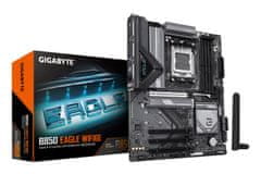 Gigabyte GIGABYTE B850 EAGLE WIFI6E Matična plošča - AMD Ryzen 9000 serije CPU, 8+2+2 fazni digitalni VRM, do 8200MHz DDR5 (OC), 1xPCIe 5.0 + 2xPCIe 4.0 M.2, GbE LAN, WIFI 6E, USB 3.2 Gen 2