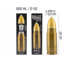 Bullet FR2 Termosica "Bullet Brass" za tople/hladne napitke, 500 ml, bakrena