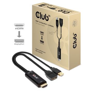 Club 3D CLUB3D HDMI 2.0 NA DISPLAYPORT 1.2 4K60HZ HDR M/Ž AKTIVNI ADAPTER Črn