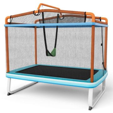Northix Pravokotni otroški trampolin 3v1 190x124 cm z mrežo