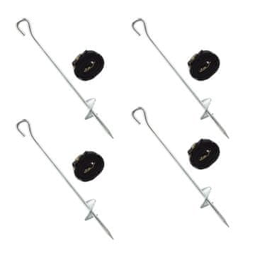 Northix Komplet talnih sider za trampolin 4 vijaki s trakovi