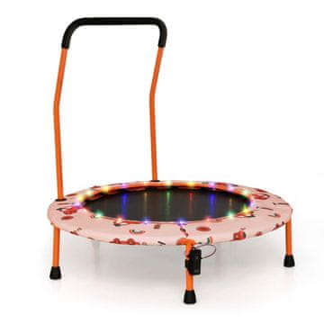 Northix Otroški mini trampolin 92 cm z LED in ročajem