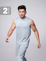 PANTONECLO Moški športni komplet z brezrokavnikom in kratkimi hlačami s stranskim razporkom, L