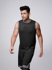 PANTONECLO Moški športni komplet z brezrokavnikom in kratkimi hlačami s stranskim razporkom, L