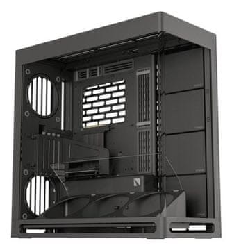 No Name HAVN HS 420 VGPU ohišje za PC, Midi-Tower, E-ATX, kaljeno steklo, PCIe 5.0 Riser kabel - črno