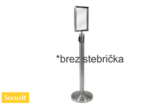 Securit by Vermes PREGRADNI INFO okvir A4 za jeklen STEBRIČEK z izvlečnim trakom RSSIGNA4PS