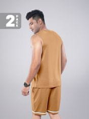 PANTONECLO Moški komplet brezrokavnik in kratke hlače za telovadnico, L