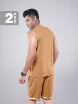 PANTONECLO Moški komplet brezrokavnik in kratke hlače za telovadnico