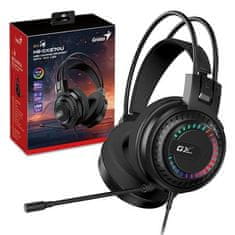 Genius GX GAMING HS-GX570U, slušalke, igralne, slušalke, žične, RGB LED, nadzor glasnosti, USB, črne