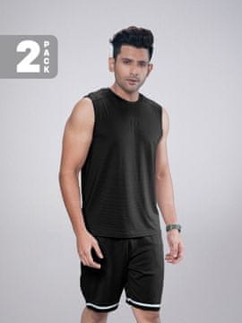 PANTONECLO Moški komplet brezrokavnik in kratke hlače za telovadnico