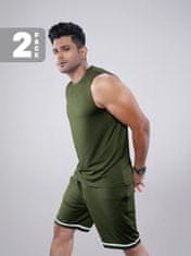 PANTONECLO Moški komplet brezrokavnik in kratke hlače za telovadnico, S