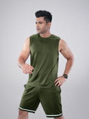 PANTONECLO Moški komplet brezrokavnik in kratke hlače za telovadnico, S