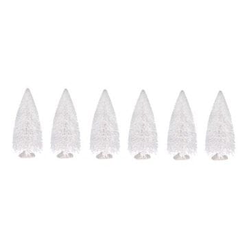 Rayher.	 Smreke , bele z bleščicami, 10cm, set 6