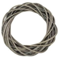 Rayher.	 Venec pleten, siv, 25 cm x4,8 cm