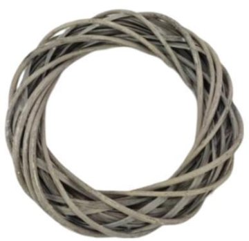 Rayher.	 Venec pleten, siv, 25 cm x4,8 cm