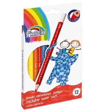 Rayher.	 Barvice Fiorello, super soft, trikotne, JUMBO, set 12