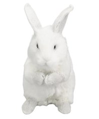 Rayher.	 Zajček, 11cm, bel, premium kvaliteta