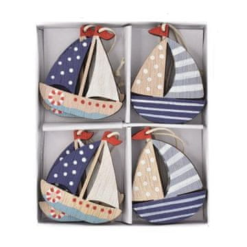 Rayher.	 Jadrnice obešanke lesene 4x5,5 cm set 8