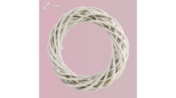 Rayher.	 Venec pleten, bel, 35cm