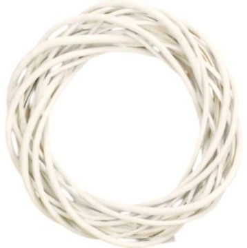 Rayher.	 Venec pleten, bel, 25 cm x4,8 cm