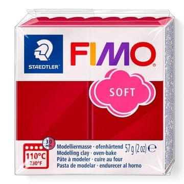 Rayher.	 FIMO Soft 57g, 26 cherry red