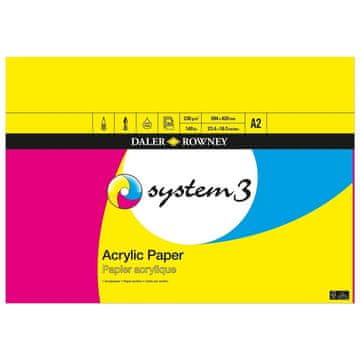 Daler Rowney Blok za akrile System 3, A2, 230g