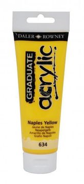 Daler Rowney Akrilna barva Graduate 120 ml, naples rumena