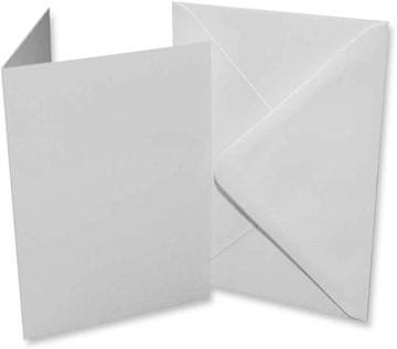 Rayher.	 Kuverte+Vizitke, Set 50, C6, Bele barve