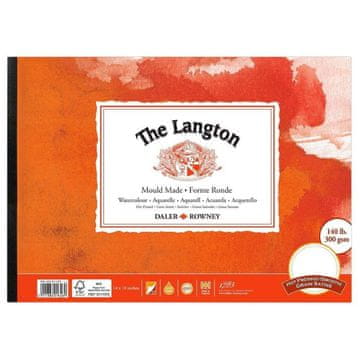Daler Rowney Blok akvarelni Langton 35,5x25,4 cm, 300g, 12 listni, HP