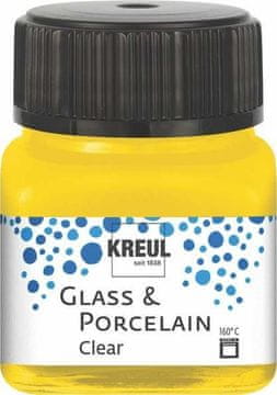 Rayher.	 Barva za porcelan in steklo, 20ml, sončno rumena, prosojna