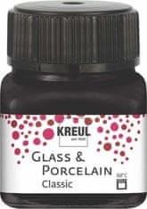 Rayher.	 Barva za porcelan in steklo, 20ml, črna, pokrivna