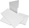 Rayher.	 Kuverte+Vizitke, Set 50, 15,24 X 15,24cm, Bele barve