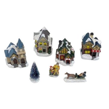 Rayher.	 Zimska vasica, set 7, LED osvetlitev